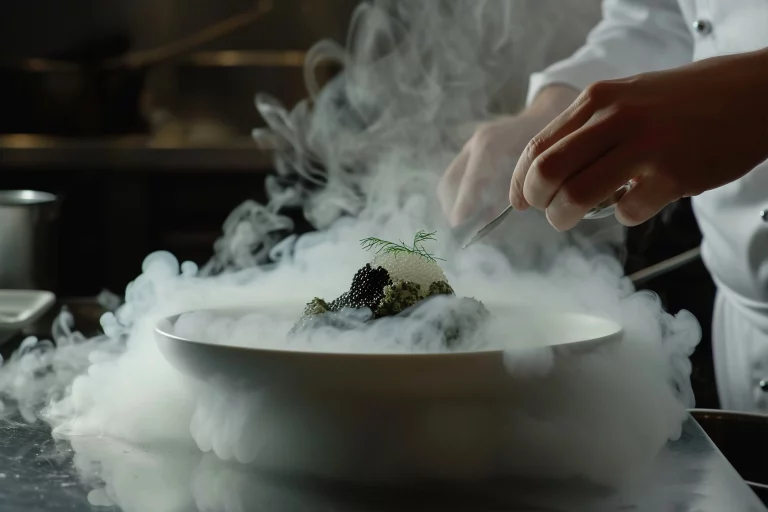Studen smoke cooked food